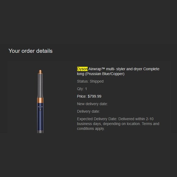 RARE Dyson Airwrap Multi-Styler and Dryer Complete Long (Prussian Blue/Copper) - Picture 3 of 3